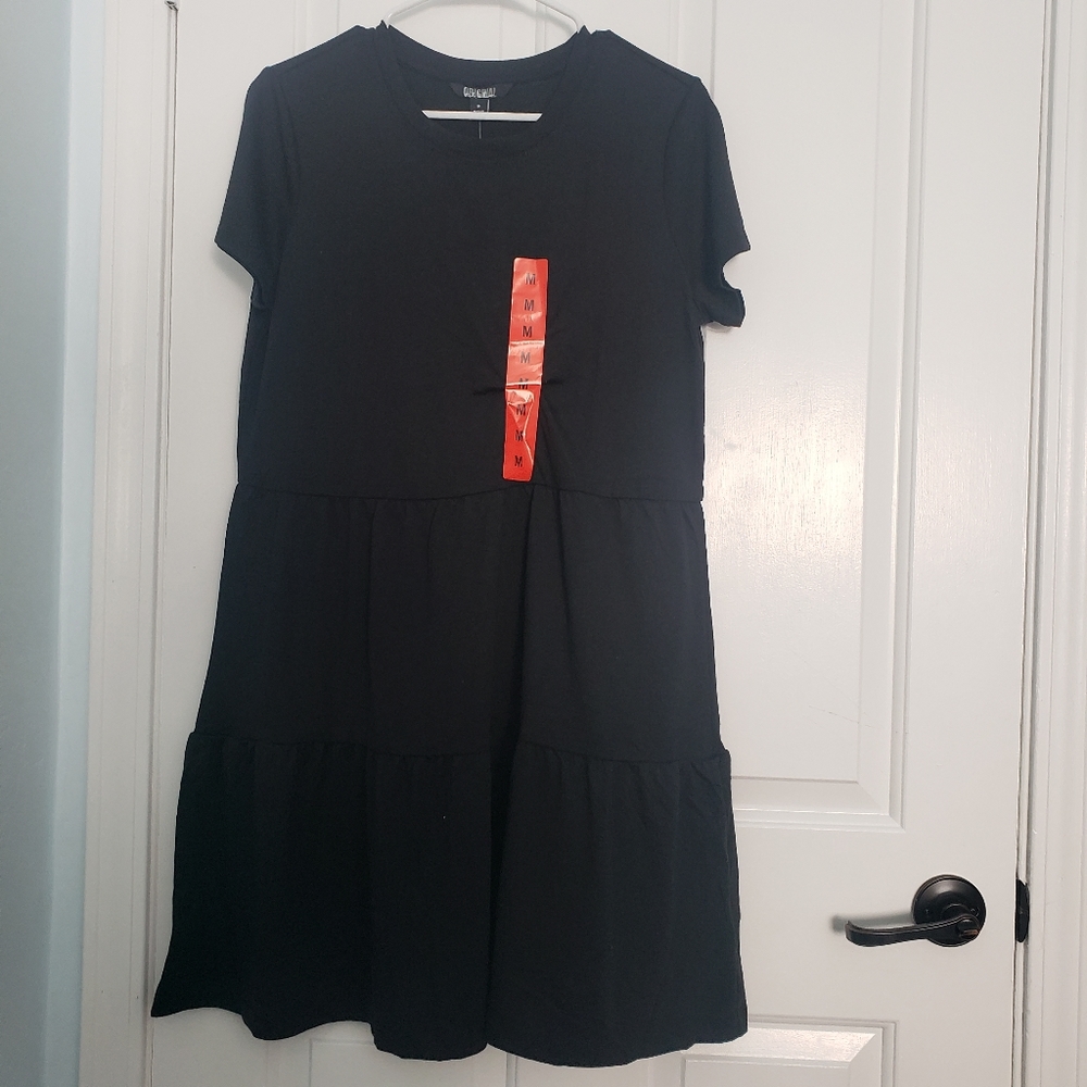 Nicole Miller Ladies' Tiered Dress, Black, Medium